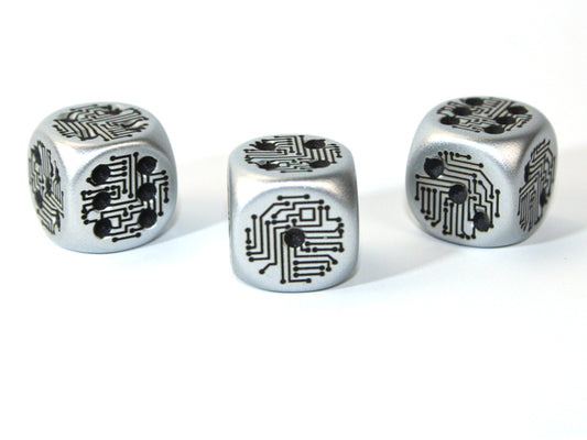 Chessex - Aluminum Plated Circuit Design d6