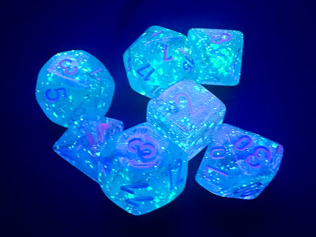 Chessex - Nebula Mini-hedral Wisteria/white 7-Die set