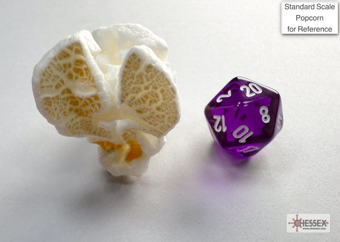 Chessex - Translucent Mini-hedral Purple/white 7-Die Set