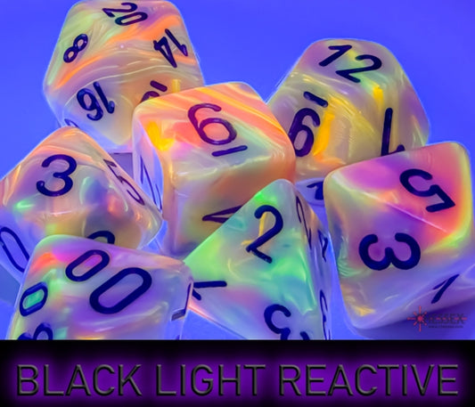 Chessex - Festive® Mega-hedral™ Circus™/black 7-Die Polyhedral Dice Set