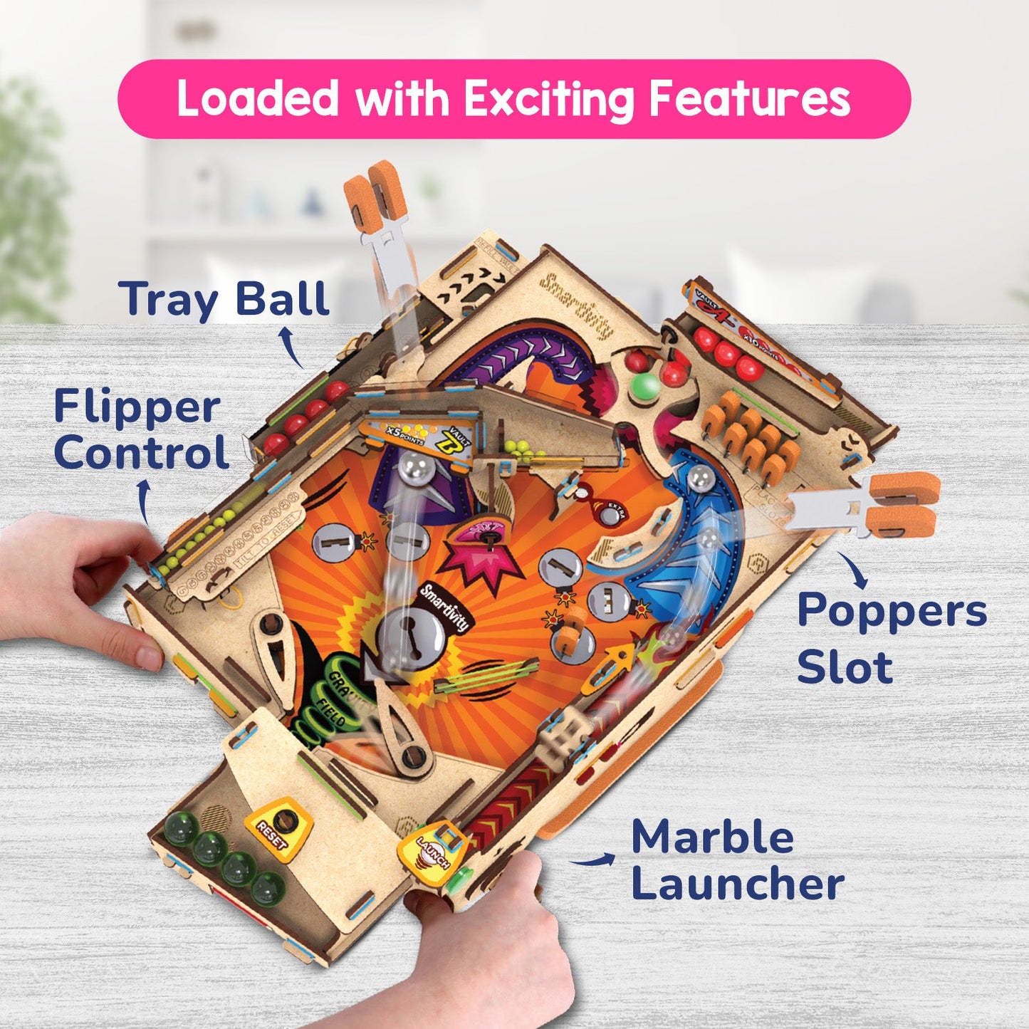 Smartivity Pinball Machine - Build-It-Yourself STEAM Kit - Smartivity