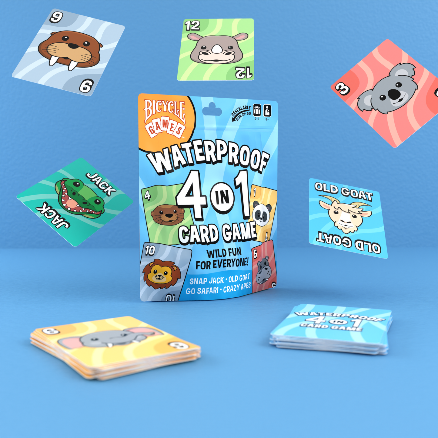 Bicycle: Waterproof 4-in-1 Card Games