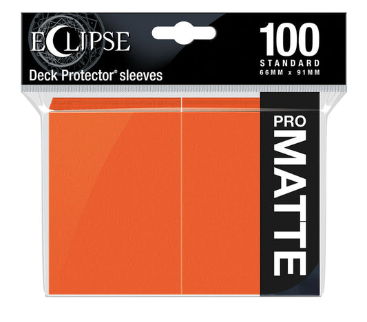 Ultra Pro ECLIPSE 2.0 PRO-Matte Deck Protector - Std Size Non-Glare Card Sleeves - 100 Count - PUMPKIN ORANGE