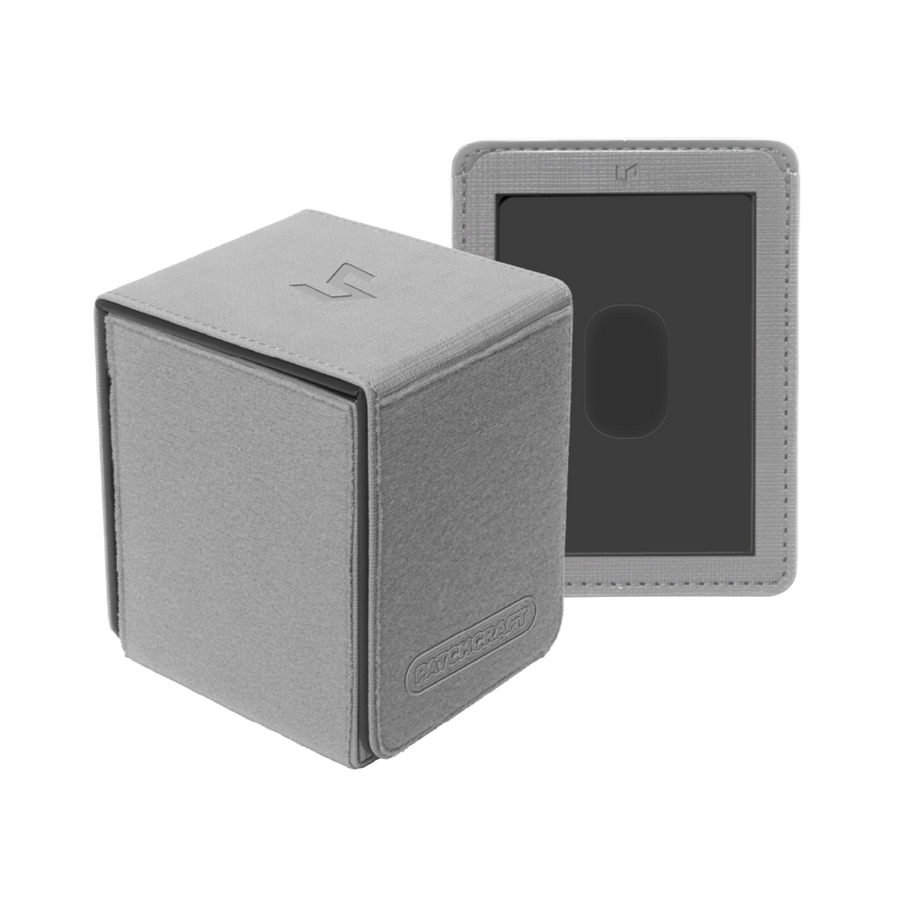 Ultra Pro - Patchcraft - Gray Alcove Flip Deck Box - Customize your deck box!