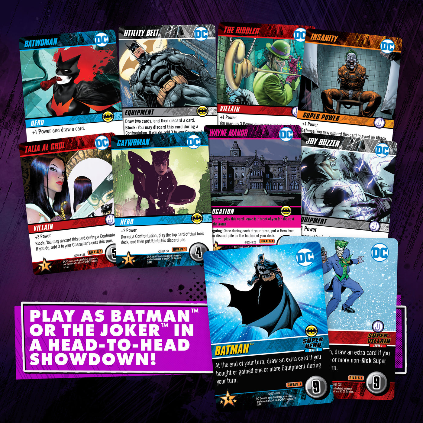 DC Comics Deck Building Game - DC Rivals - Batman vs. Joker Card Game Expansion