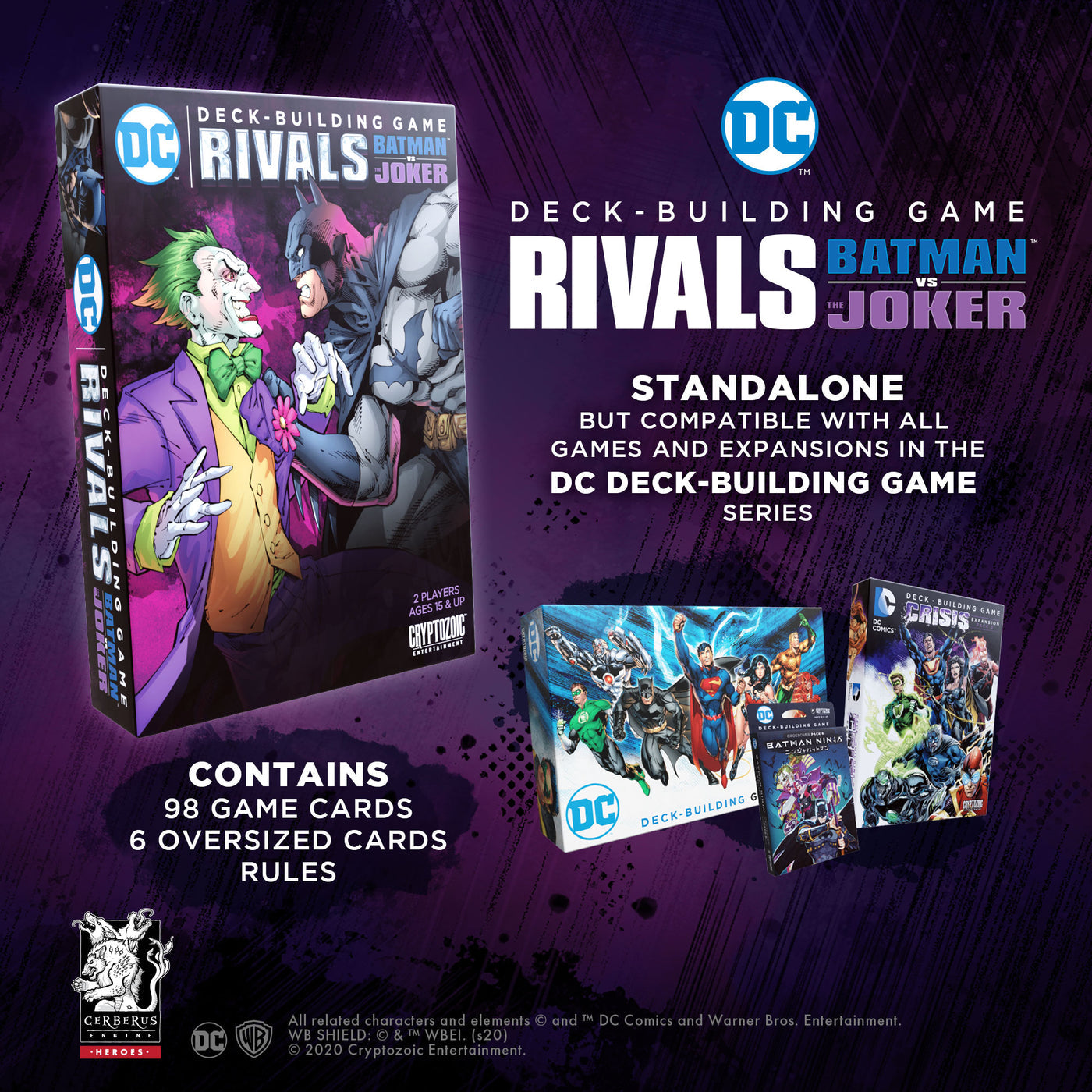 DC Comics Deck Building Game - DC Rivals - Batman vs. Joker Card Game Expansion