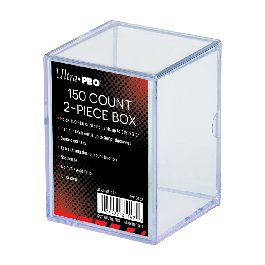 2-Piece Clear 150 Card Storage Box