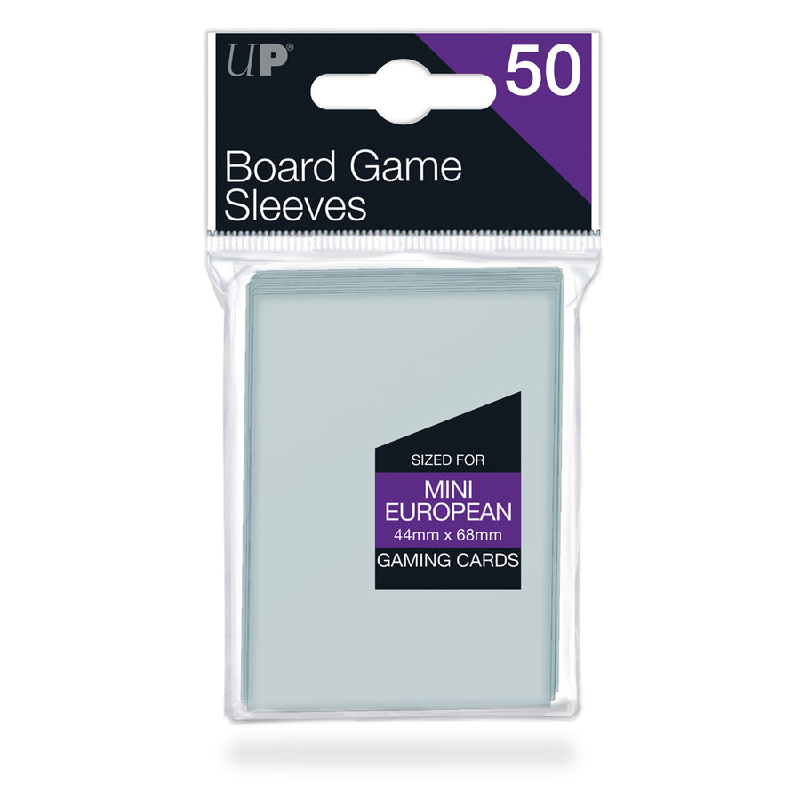Ultra Pro Deck Protector  - MINI EUROPEAN Size 44mm x 68mm Board Game Card Sleeves - 50 Count - CLEAR - TICKET TO RIDE
