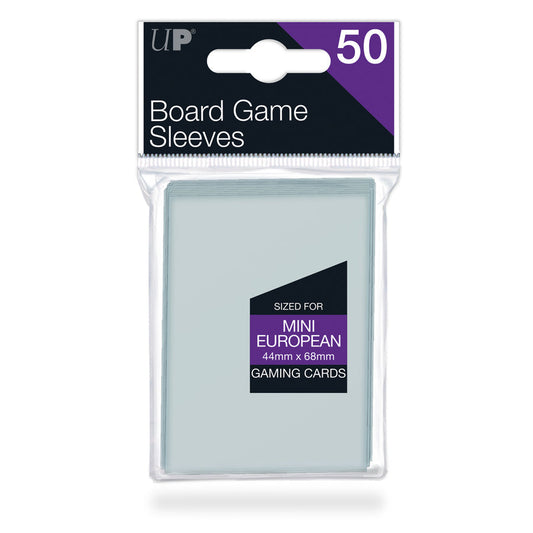 Ultra Pro Deck Protector  - MINI EUROPEAN Size 44mm x 68mm Board Game Card Sleeves - 50 Count - CLEAR - TICKET TO RIDE