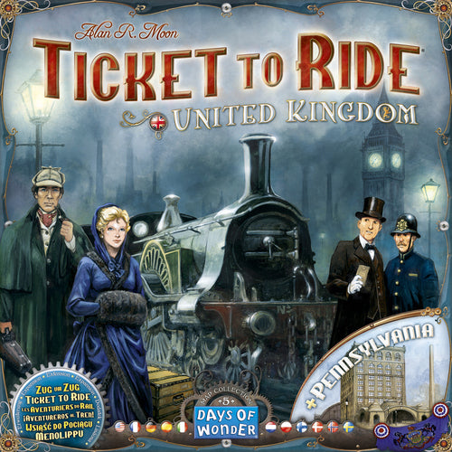 Ticket To Ride - UK & Pennsylvania Map - Map Collection #05 - Board Game - Days of Wonder