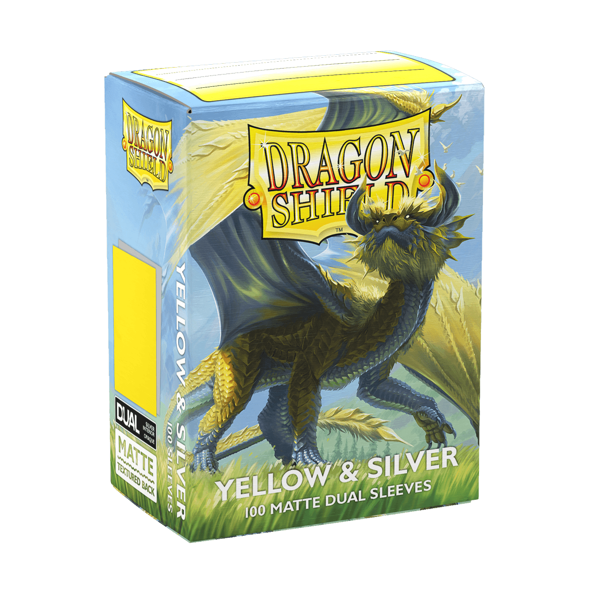 Dragon Shield Card Sleeves - 100 Count - Dual Matte: Yellow and Silver