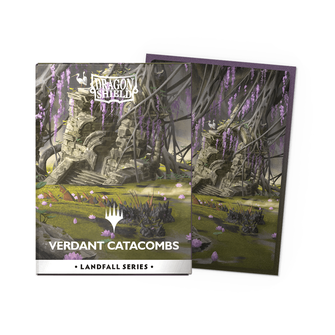 Dragon Shield: (100 Card Sleeves) Matte Dual Art - Verdant Catacombs - Landfall Series - Magic: The Gathering