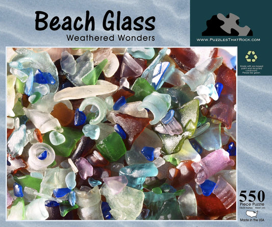 Beach Glass - Weathered Wonders - 550 Piece Puzzle - Puzzles That Rock