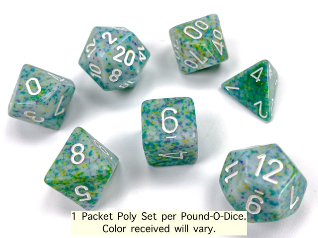Chessex - Pound-O-Dice - Bulk (appx 100) Assorted Polyhedral Dice