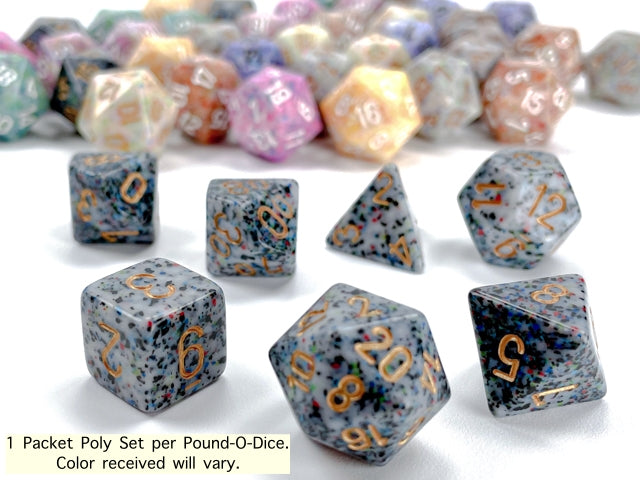 Chessex - Pound-O-Dice - Bulk (appx 100) Assorted Polyhedral Dice