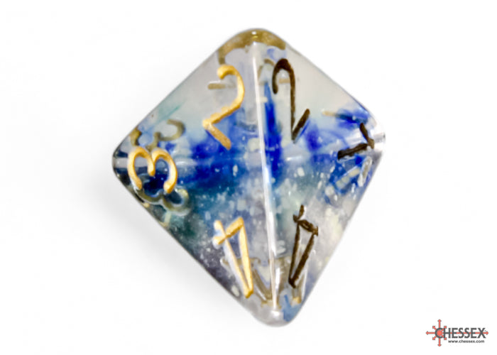 Chessex - Nebula Oceanic/gold Luminary Polyhedral 7-Dice Set