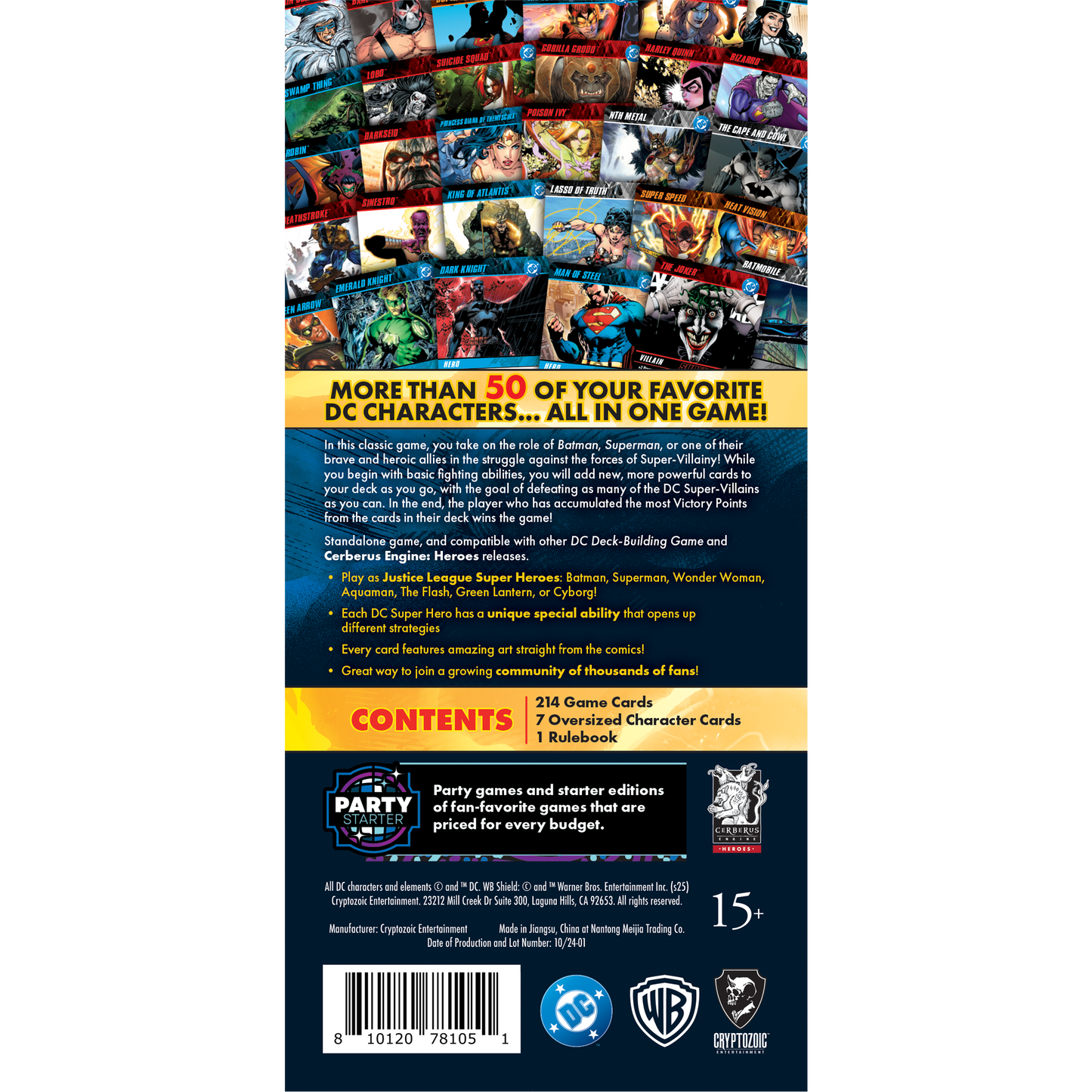 DC Comics Deck Building Game - Party Starter Edition - Cryptozoic Entertainment