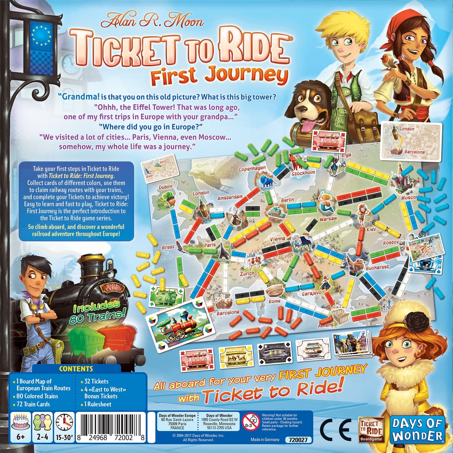 Ticket To Ride - First Journey - Europe Map - Board Game - Days of Wonder