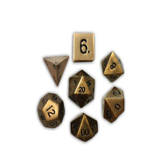Norse Foundry - Dragon's Gold- 16-22mm RPG Polyhedral Dice  (Set of 7)