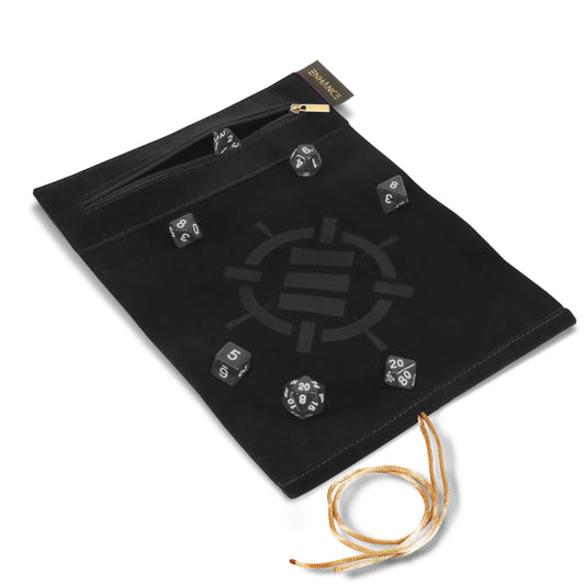 ENHANCE Roll on a Scroll™ Dice Rolling Mat & 7pc Acrylic Dice Set - Enhance Gaming