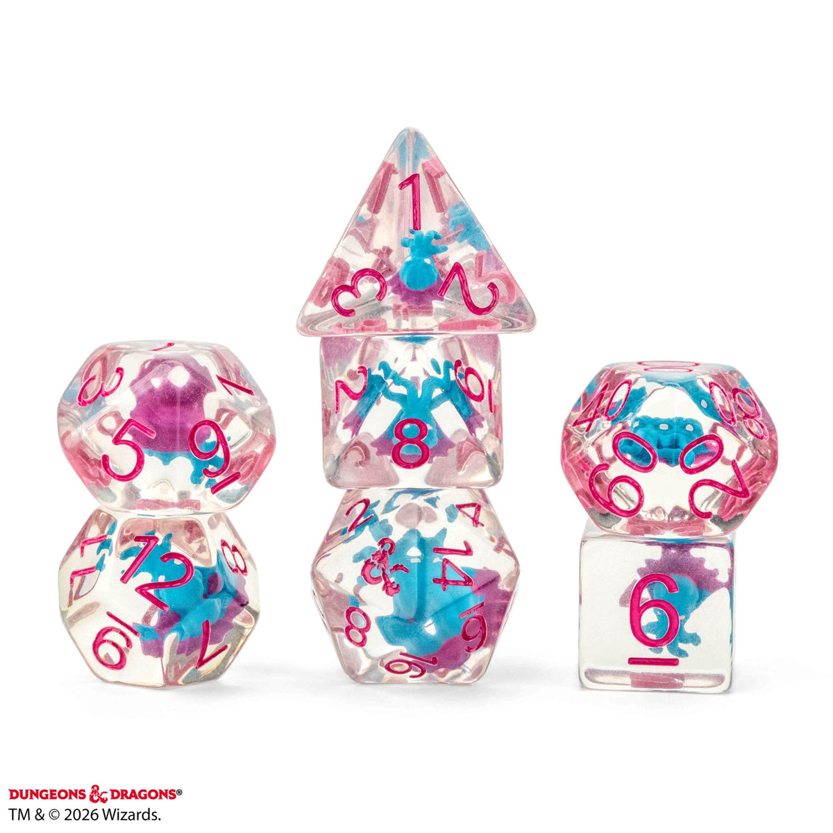D & D Resin - Mind Flayer Inclusion Dice Set