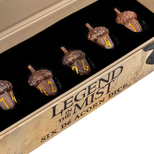 Resin: Legend in the Mist: 6 count Acorn D6