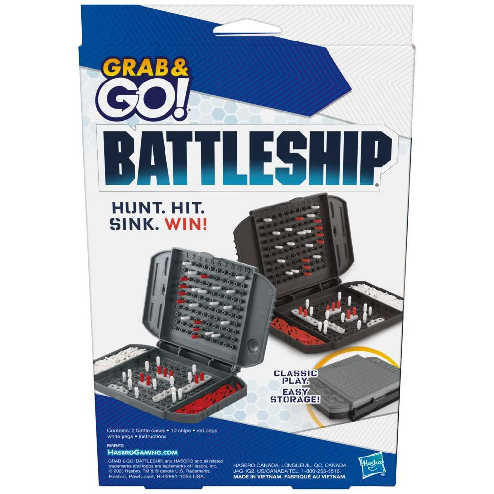 Grab & Go Games - Battleship - Classic Hasbro Travel Game