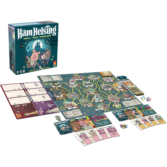 Ham Helsing - A Cooperative Deck-Crafting Adventure Board Game - Fireside Games