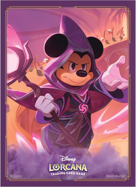 Disney's Lorcana - Reign of Jafar - Mickey - Wayward Sorcerer - 65 Card Sleeves - Ravensburger