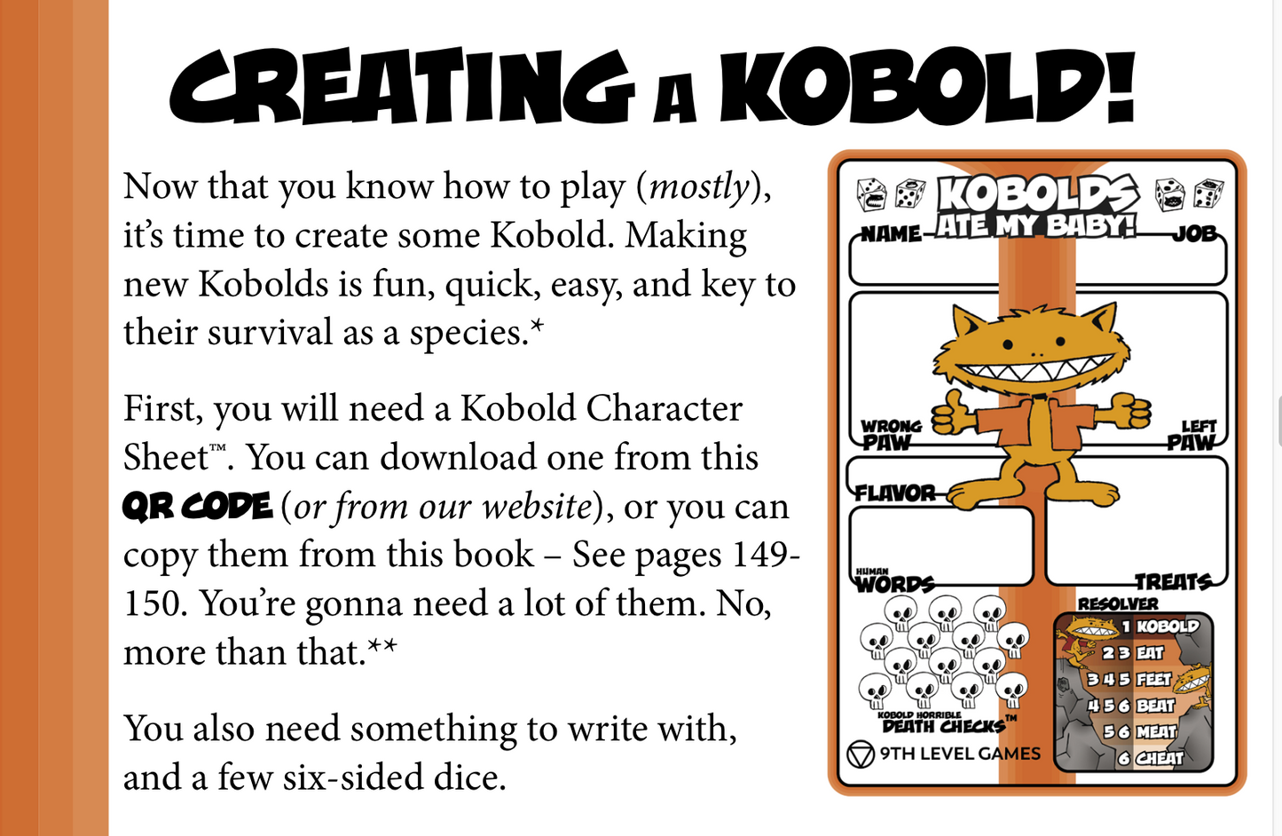 Kobolds Ate My Baby! - Orange Edition - The One-Shot Mischief RPG - 9th Level Games