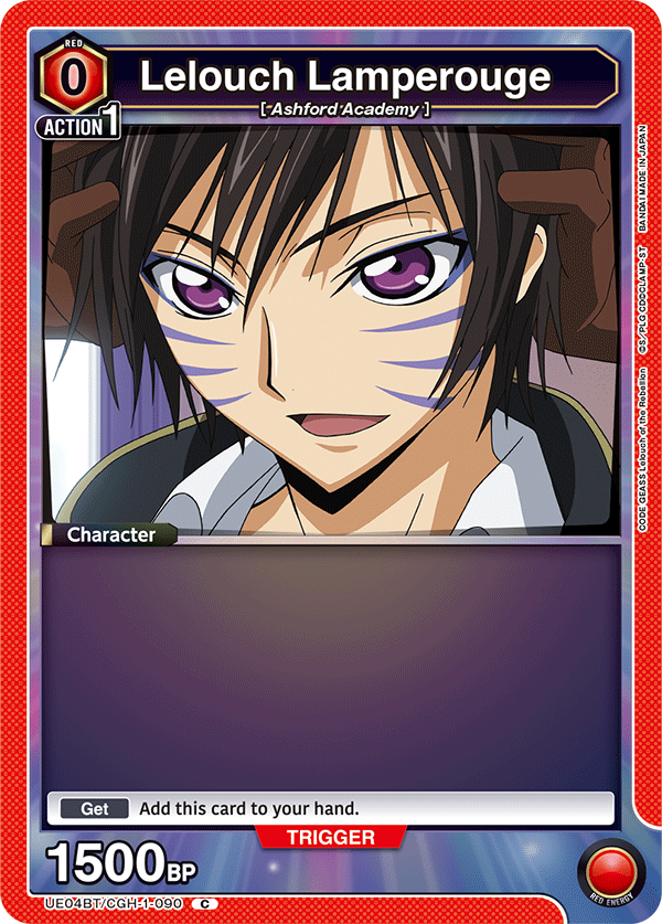Union Arena TCG: Code Geass Vol. 02 Booster Pack - Lelouch of the Rebellion - BanDai