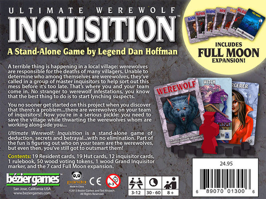Bezier Games - Ultimate Werewolf - INQUISITION + Full Moon Expansion Included!
