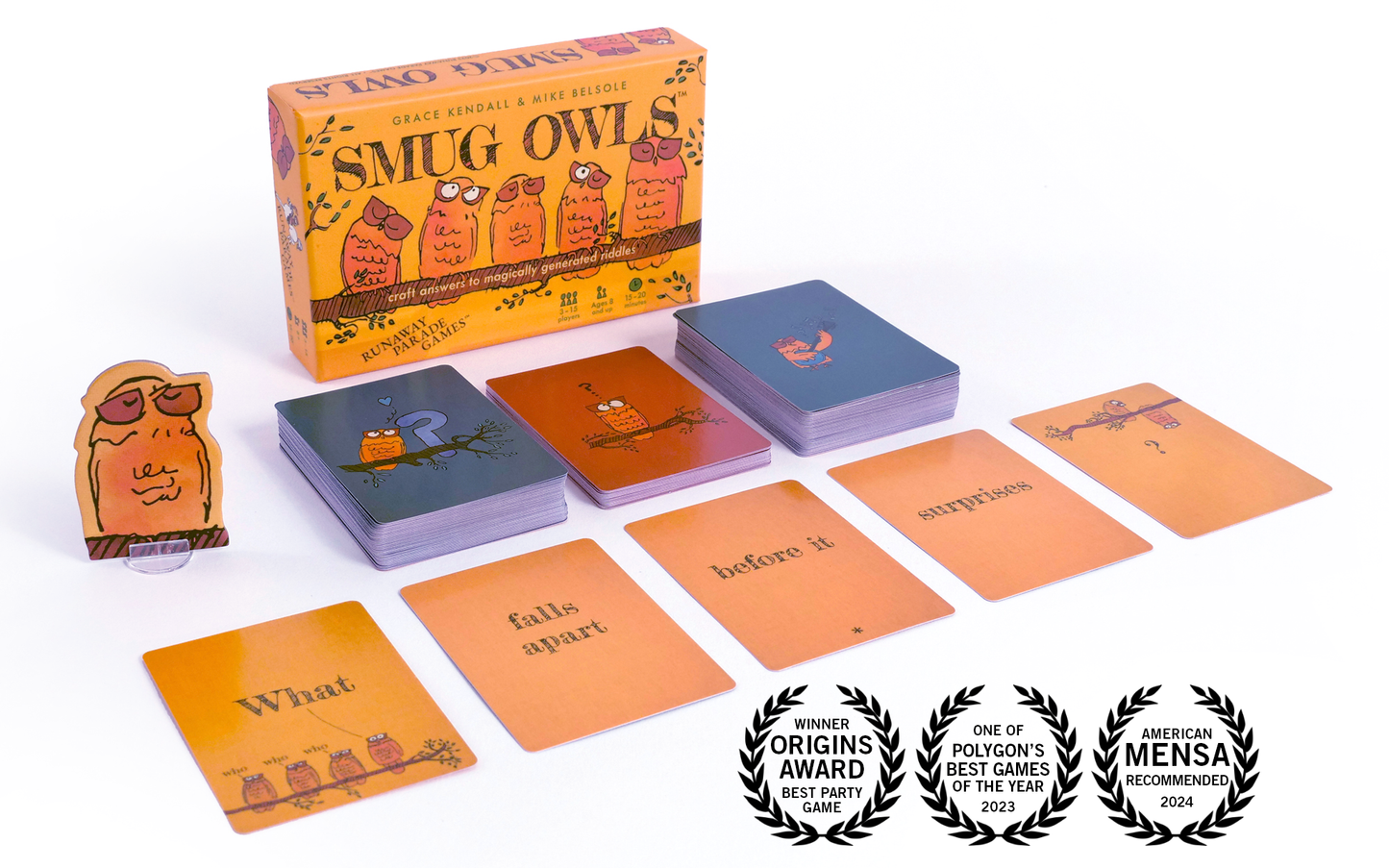 Smug Owls - A Party Game of Riddles - Runaway Parade Games
