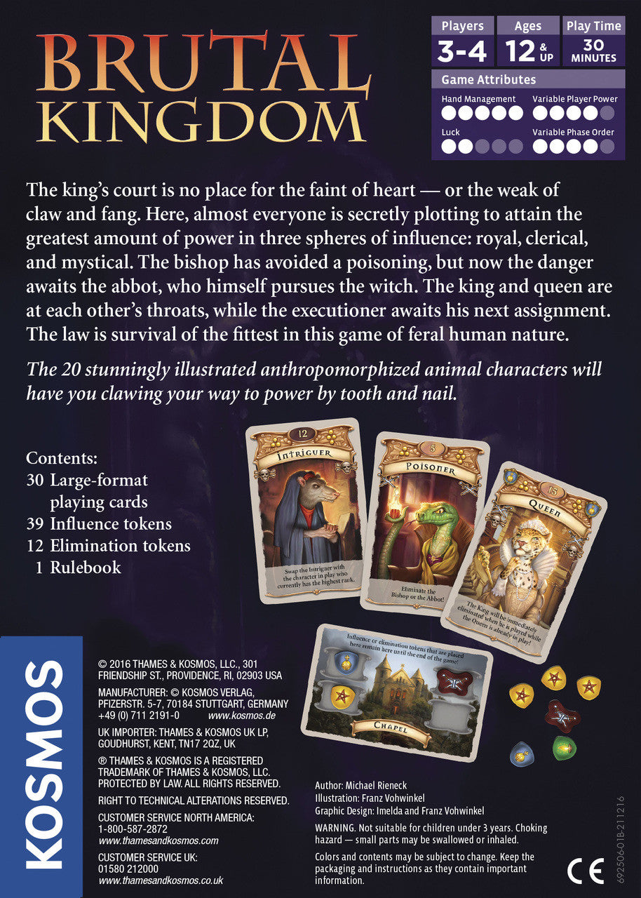 Brutal Kingdom - A Card Game of Intrigue and Betrayal - Thames and Kosmos