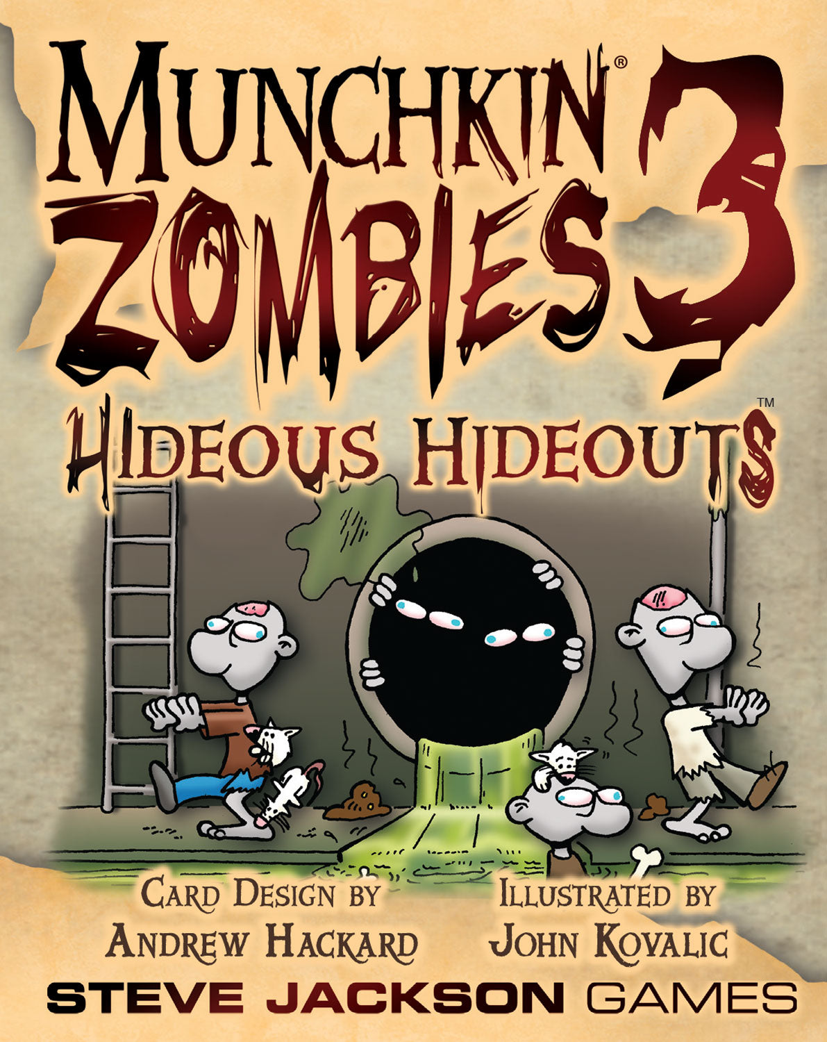 Munchkin Zombies 3 - Hideous Hideouts Card Game Expansion