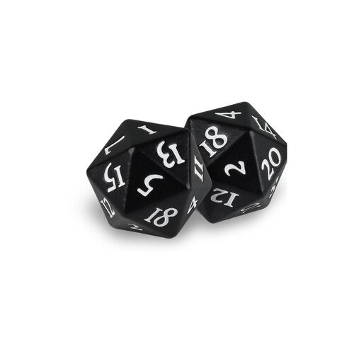 Ultra Pro -  D20 Heavy Metal Dice Set of two (2) - Black Magic Metal Finish