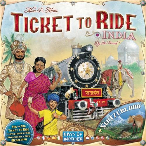Ticket To Ride - India & Switzerland - Map Collection #2 - Board Game - Days of Wonder