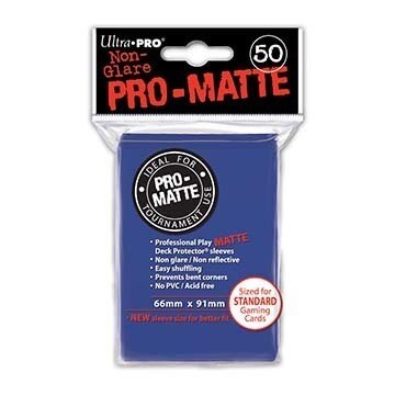 Ultra Pro PRO-MATTE Deck Protector - Standard Size Non-Glare Card Sleeves - 50 Count - BLUE