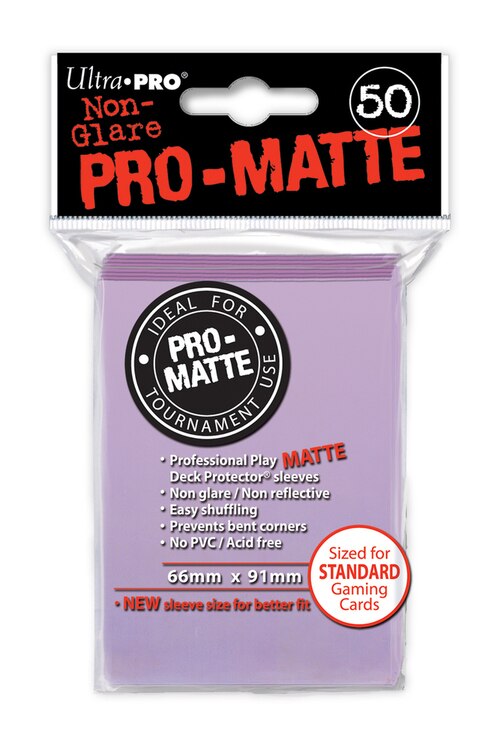 Ultra Pro PRO-MATTE Deck Protector - Standard Size Non-Glare Card Sleeves - 50 Count - LILAC