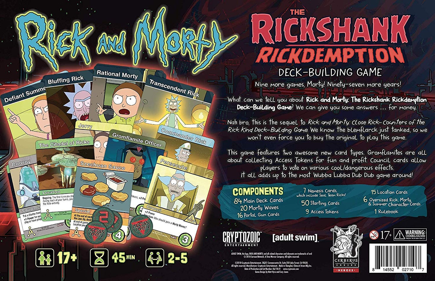 Rick and Morty - The Rickshank Redemption - Deck Building Game - Confrontations - Cryptozoic Entertainment