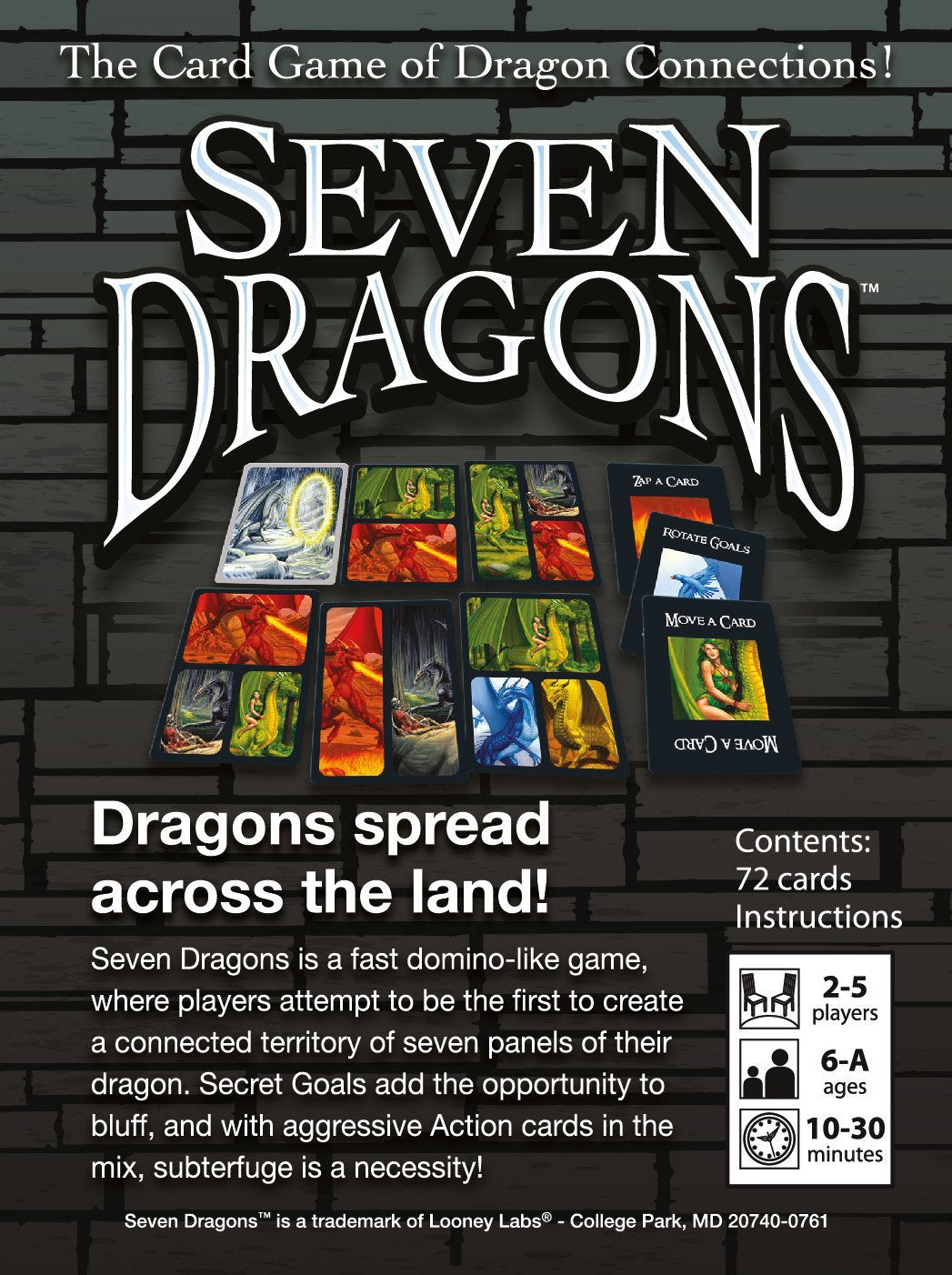 Looney Labs - Seven Dragons - The Domino Card Game - LOO039