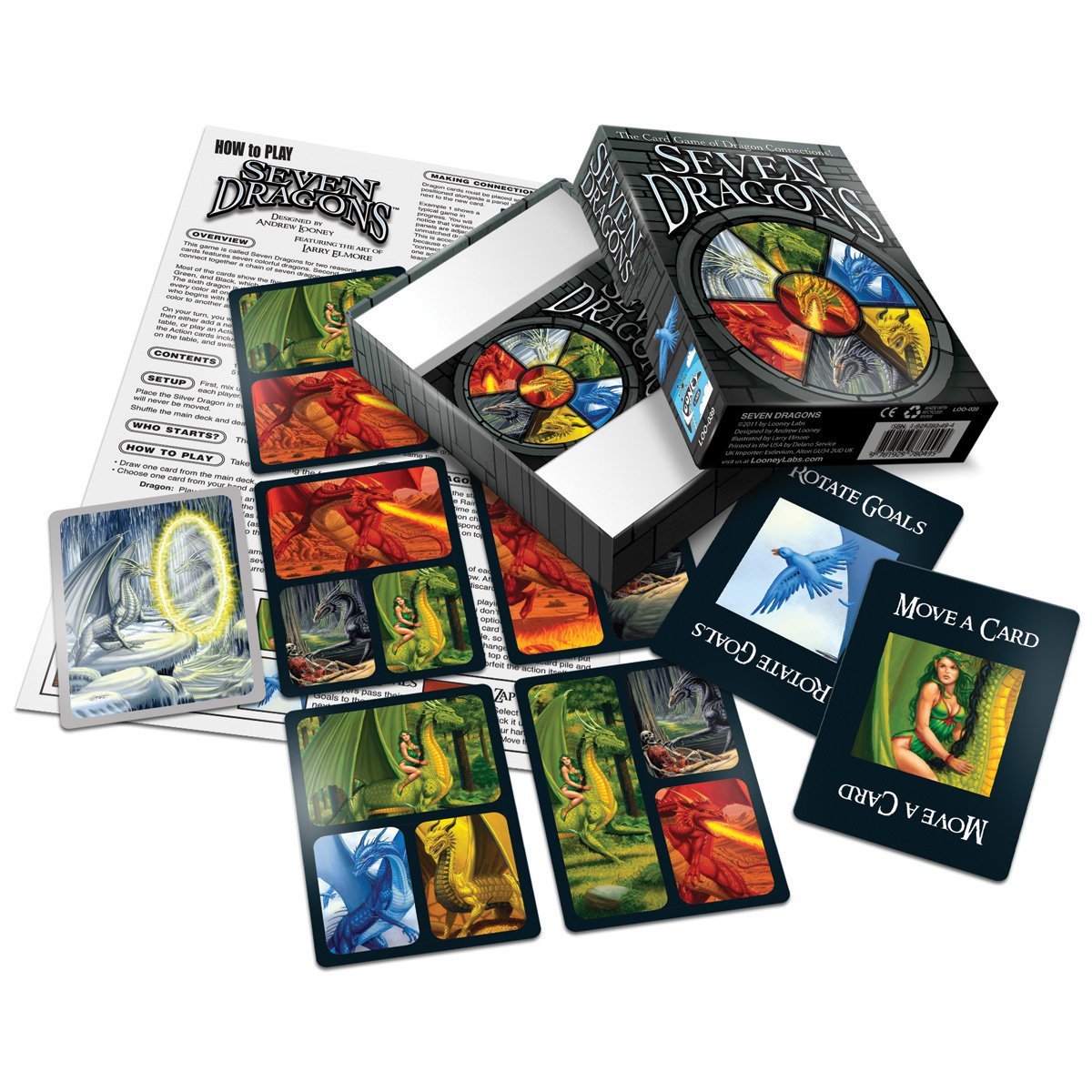 Looney Labs - Seven Dragons - The Domino Card Game - LOO039