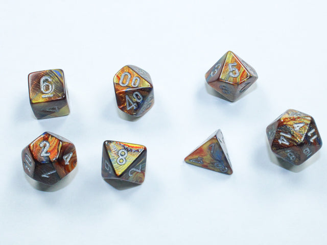 Chessex - Lustrous Mini-hedral Gold/silver 7-Die set