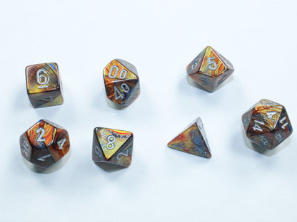 Chessex - Lustrous Mini-hedral Gold/silver 7-Die set
