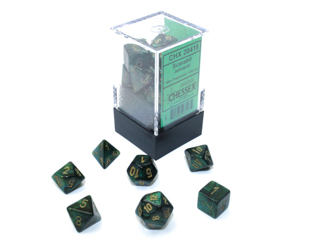 Chessex - Scarab Mini-hedral Jade/gold 7-Die Set