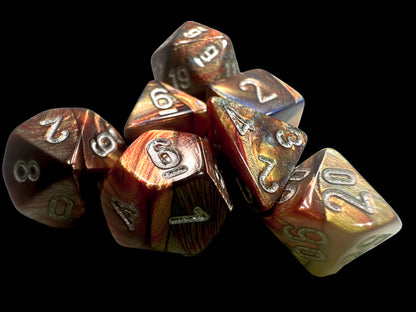 Chessex - Lustrous Mini-hedral Gold/silver 7-Die set