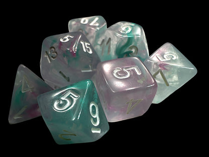 Chessex - Nebula Mini-hedral Wisteria/white 7-Die set