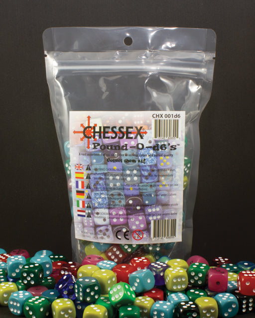 Chessex - Pound-O-d6 Dice - 1 Lb of d6s - Bulk Dice