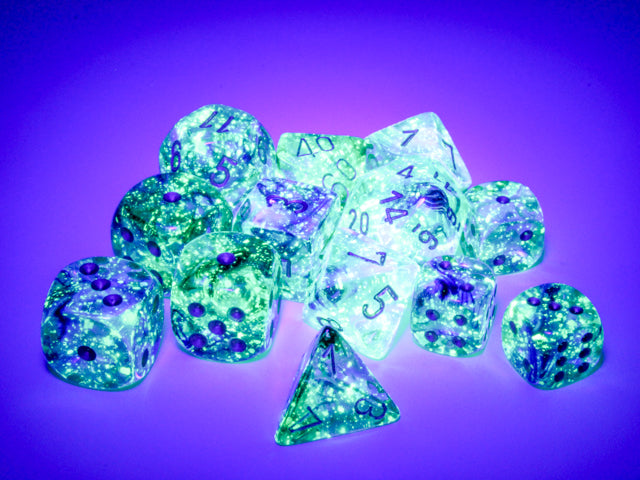 Chessex -   Nebula Oceanic/gold Luminary 16mm d6 Dice Block (12 dice)