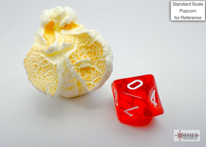 Chessex - Translucent Mini-hedral Red/white 7-Die Set